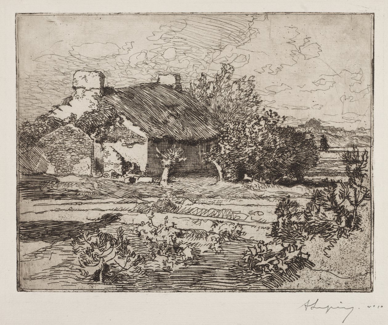 Vieja Bourrine, Casa del Marais, Vendée de Auguste Louis Lepère