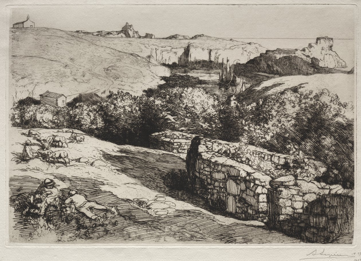 Vista del Puerto de la Meule de Auguste Louis Lepère