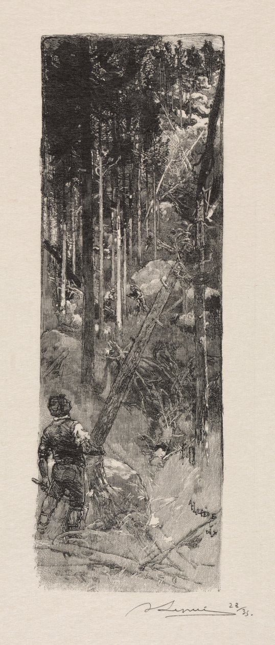Tala de pinos, 1887 de Auguste Louis Lepère