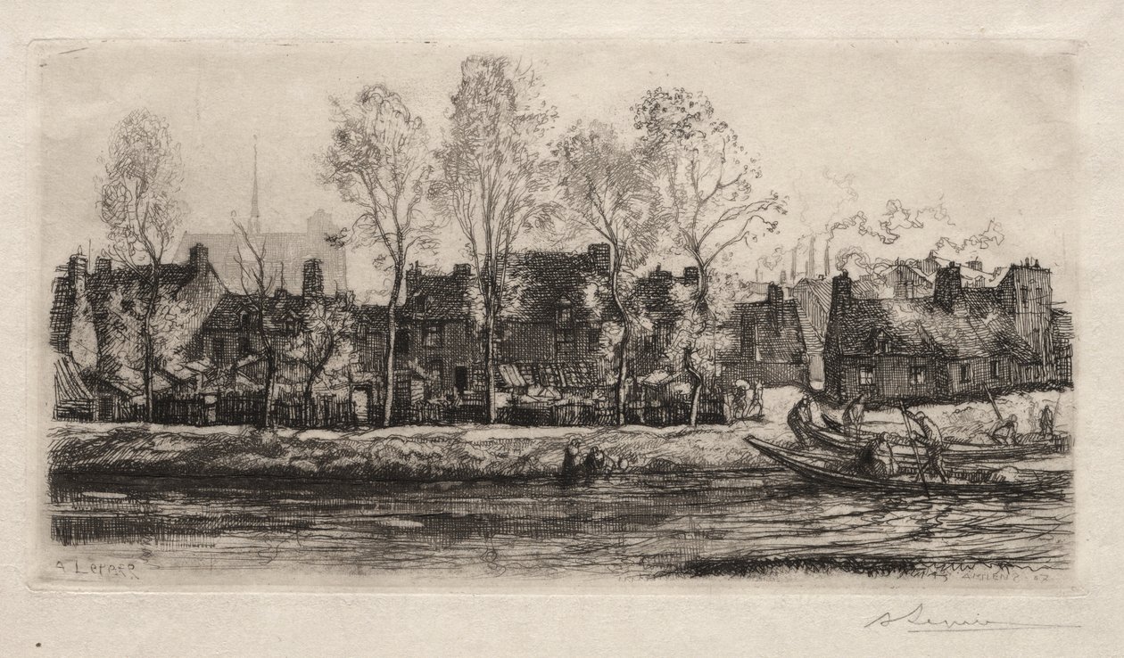 Amiens, las orillas del Somme, 1907 de Auguste Louis Lepère
