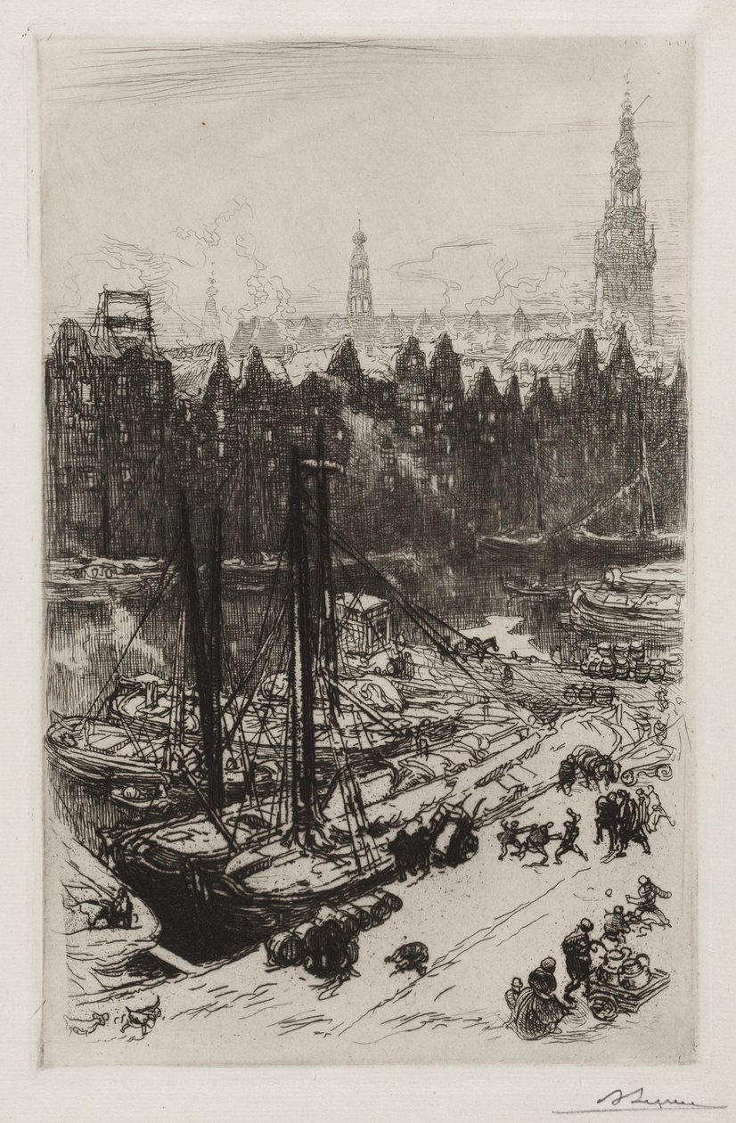 Ámsterdam, vista del Hotel Victoria de Auguste Louis Lepère