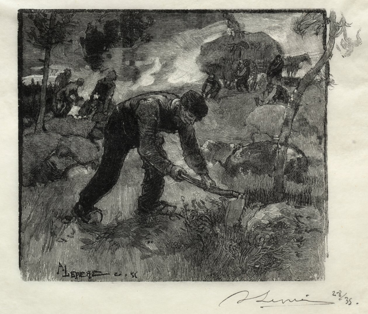 Arrancadores de brezos de Auguste Louis Lepère
