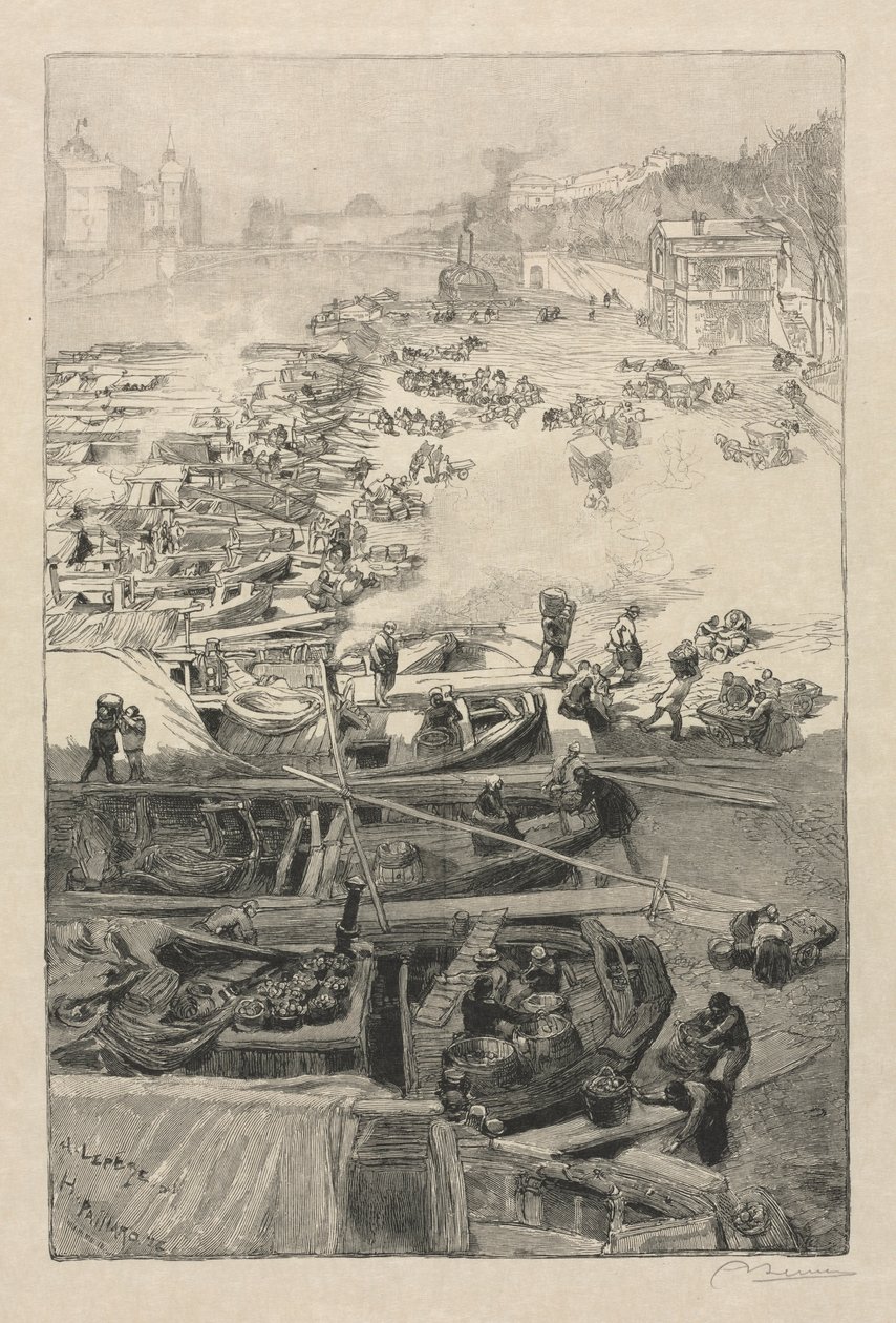 Llegada de patatas al Hotel de Ville, 1883 de Auguste Louis Lepère