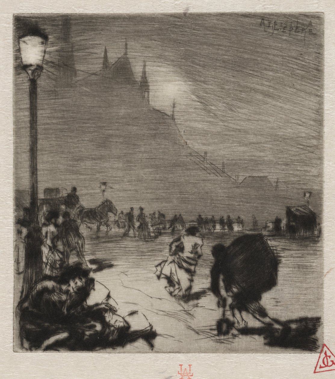 En la esquina del Pont-aux-Doubles de Auguste Louis Lepère