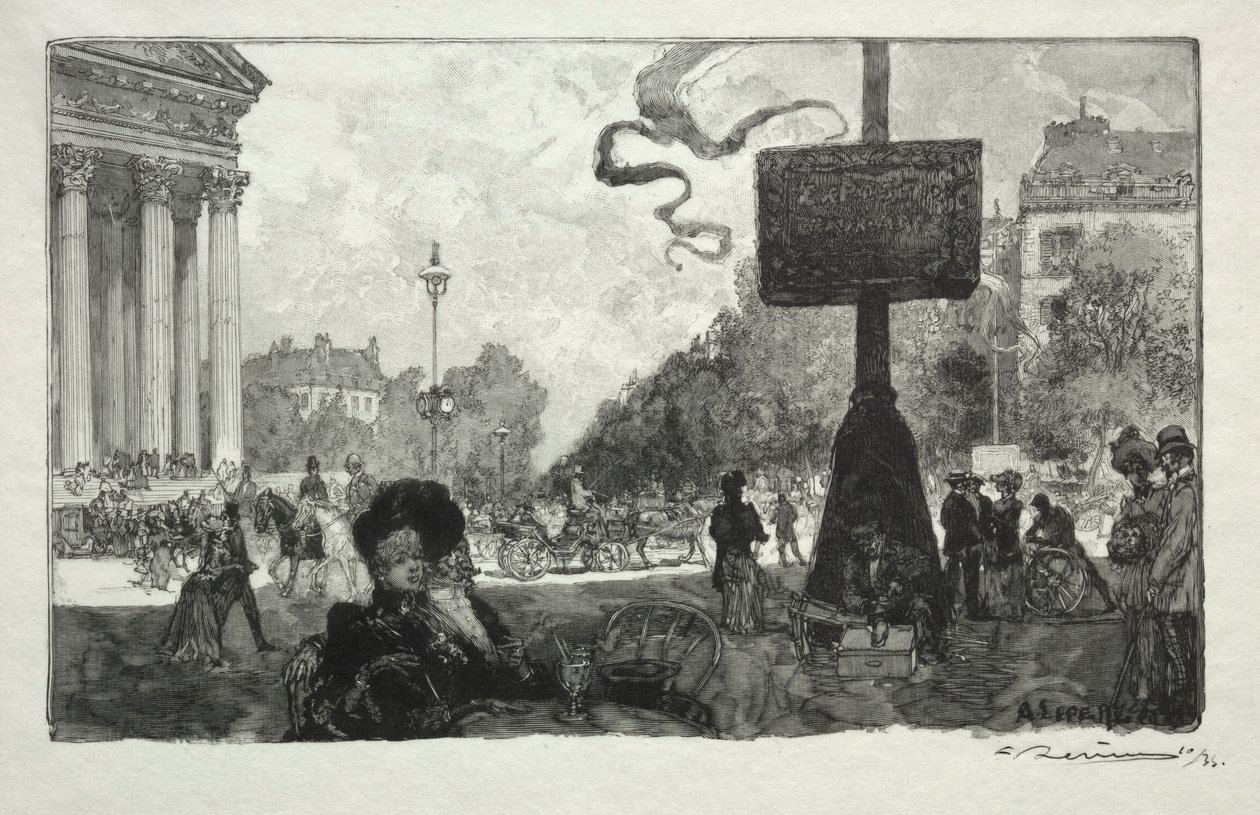 Esquina de la Rue Royale, 1890 de Auguste Louis Lepère