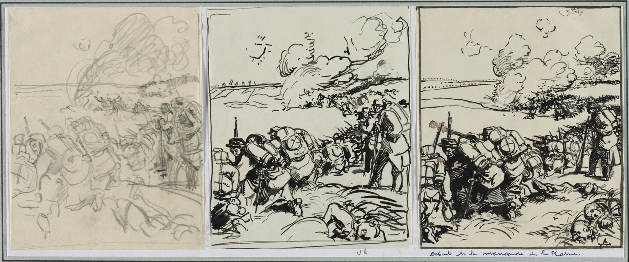 Inicio de la maniobra del Marne, 1914 de Auguste Louis Lepère