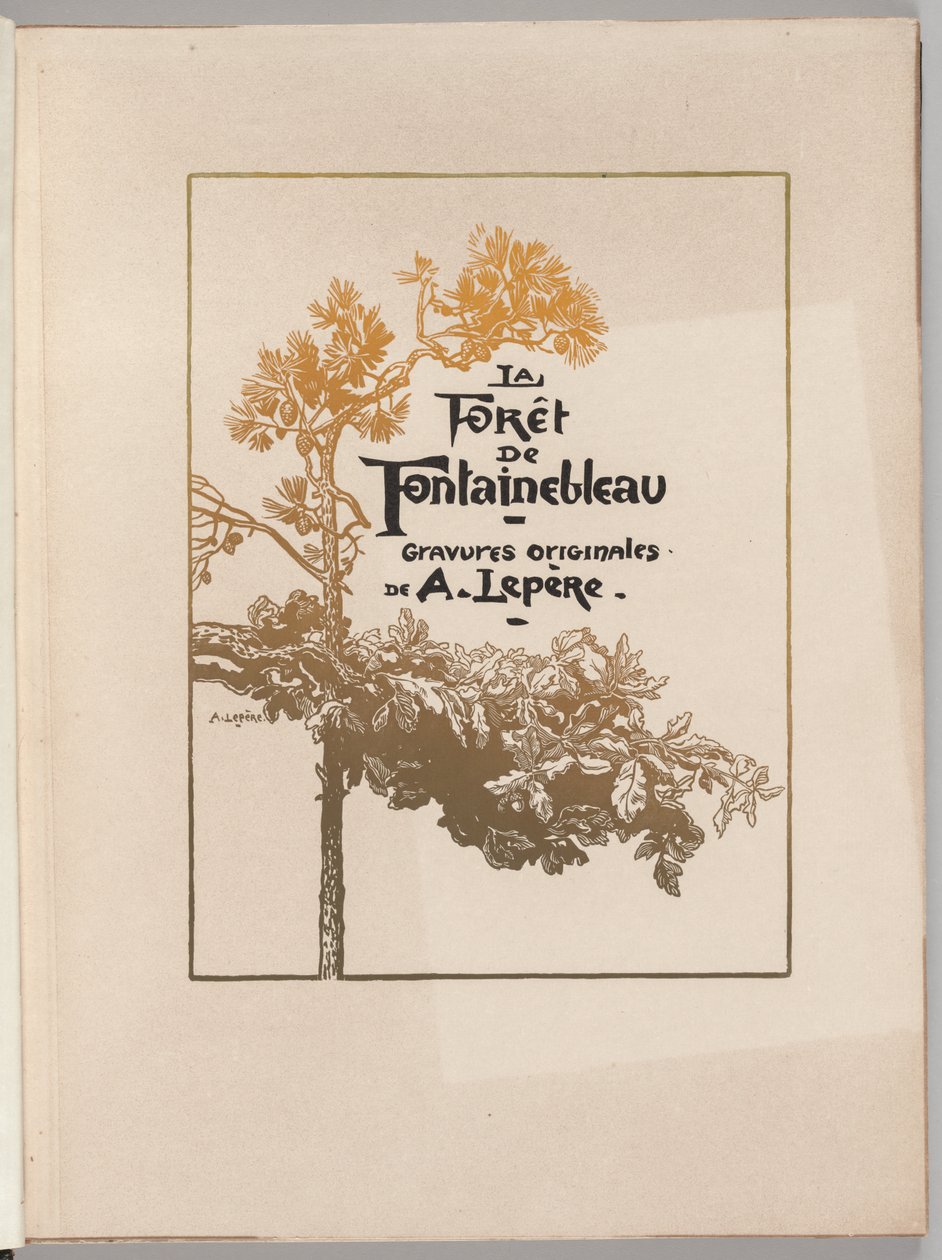 Bosque de Fontainebleau: Portada de Auguste Louis Lepère