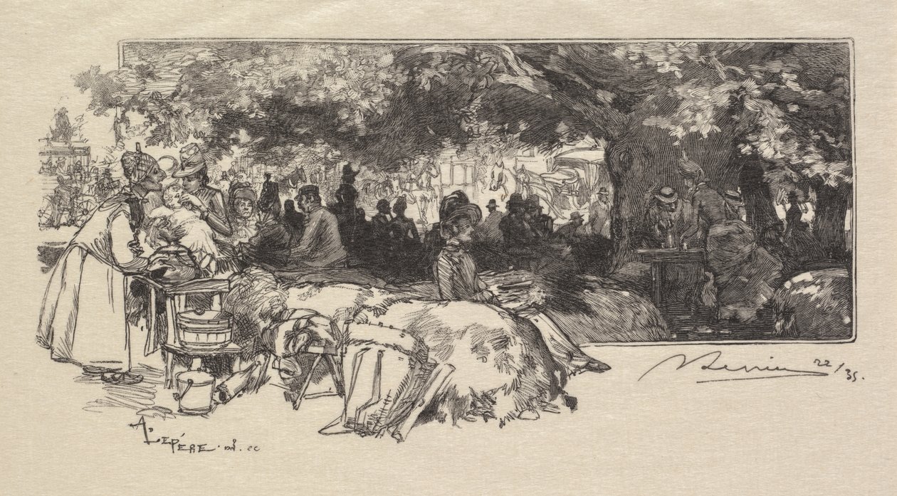 Bosque de Fontainebleau: cantina de la madre Pichard de Auguste Louis Lepère