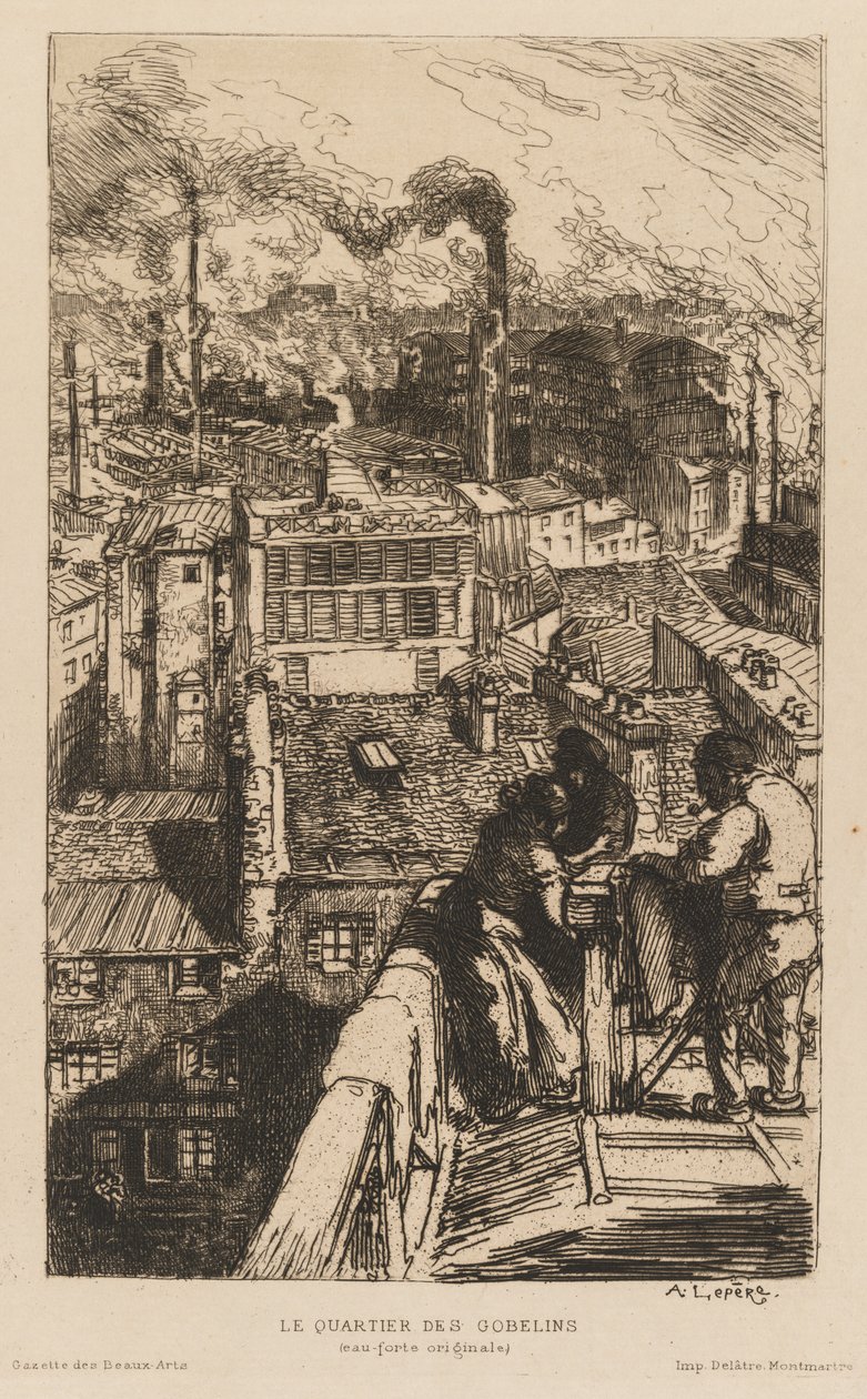 Gazette des Beaux-Arts: el barrio de los gobelinos de Auguste Louis Lepère