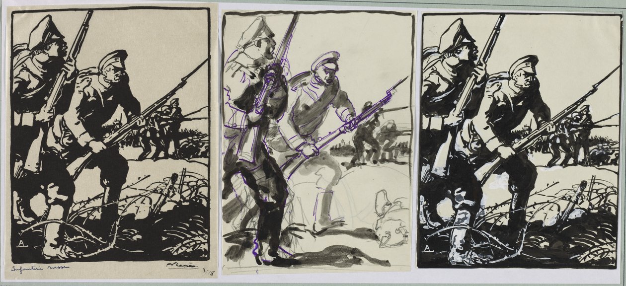Infantería rusa, 1914 de Auguste Louis Lepère