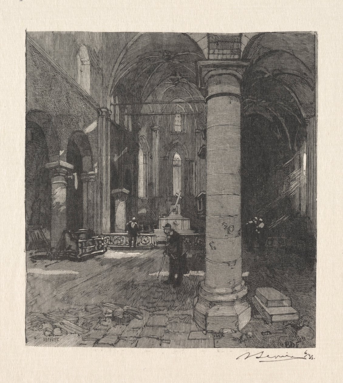 Interior de la iglesia de Auguste Louis Lepère