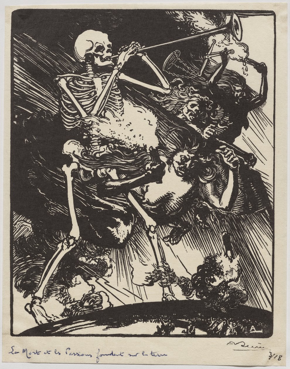 La muerte y las pasiones derritiéndose en la tierra de Auguste Louis Lepère