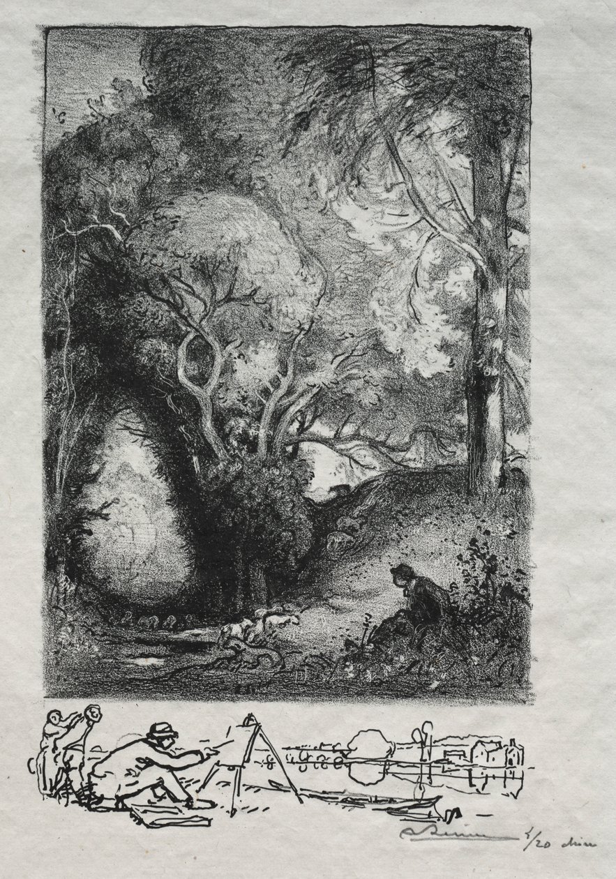 La Ravine en junio, 1913 de Auguste Louis Lepère