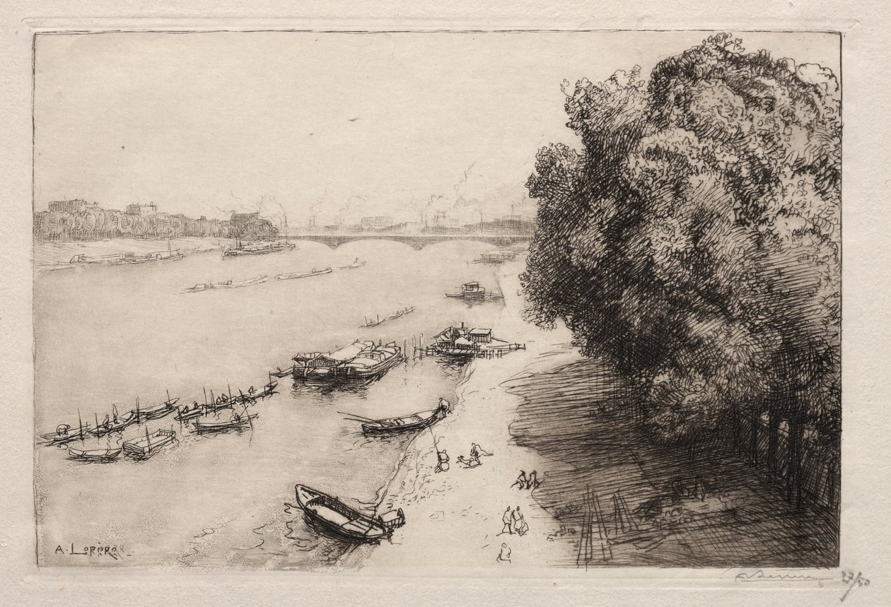 La Seine au Pont Nationale, 1914 de Auguste Louis Lepère