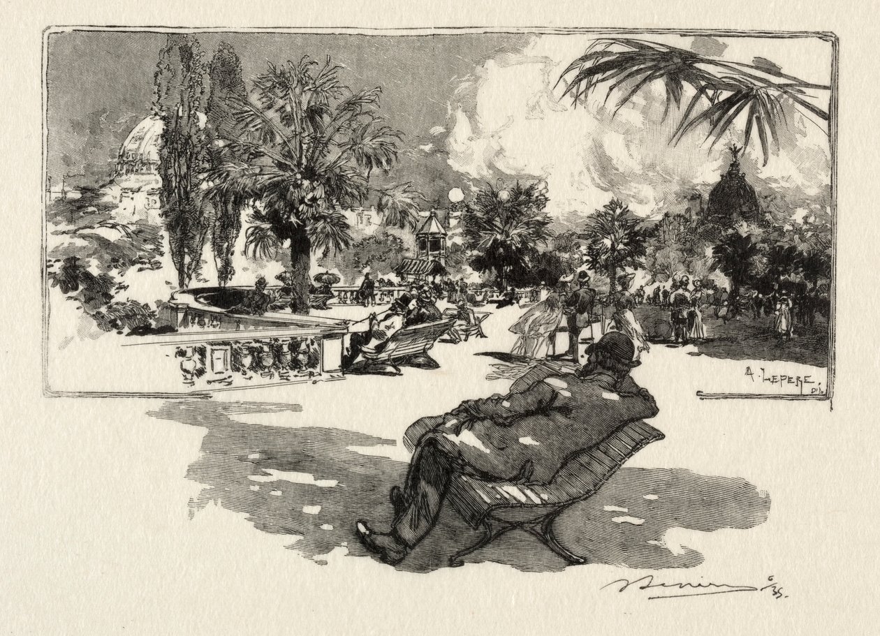 La Terrasse des Arts Libéraux de Auguste Louis Lepère