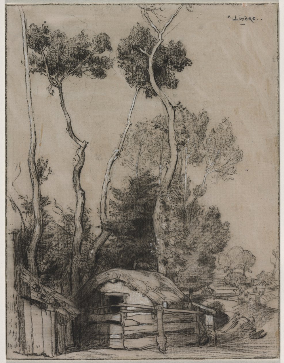 Paisaje con casas de campo de Auguste Louis Lepère