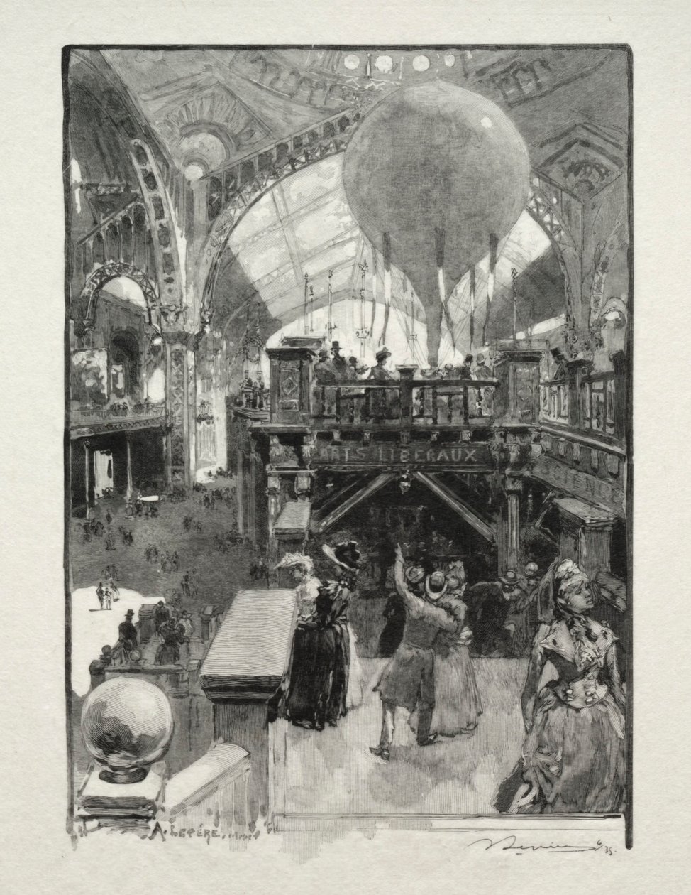 Le Palais des Arts Liberaux, Interior de Auguste Louis Lepère