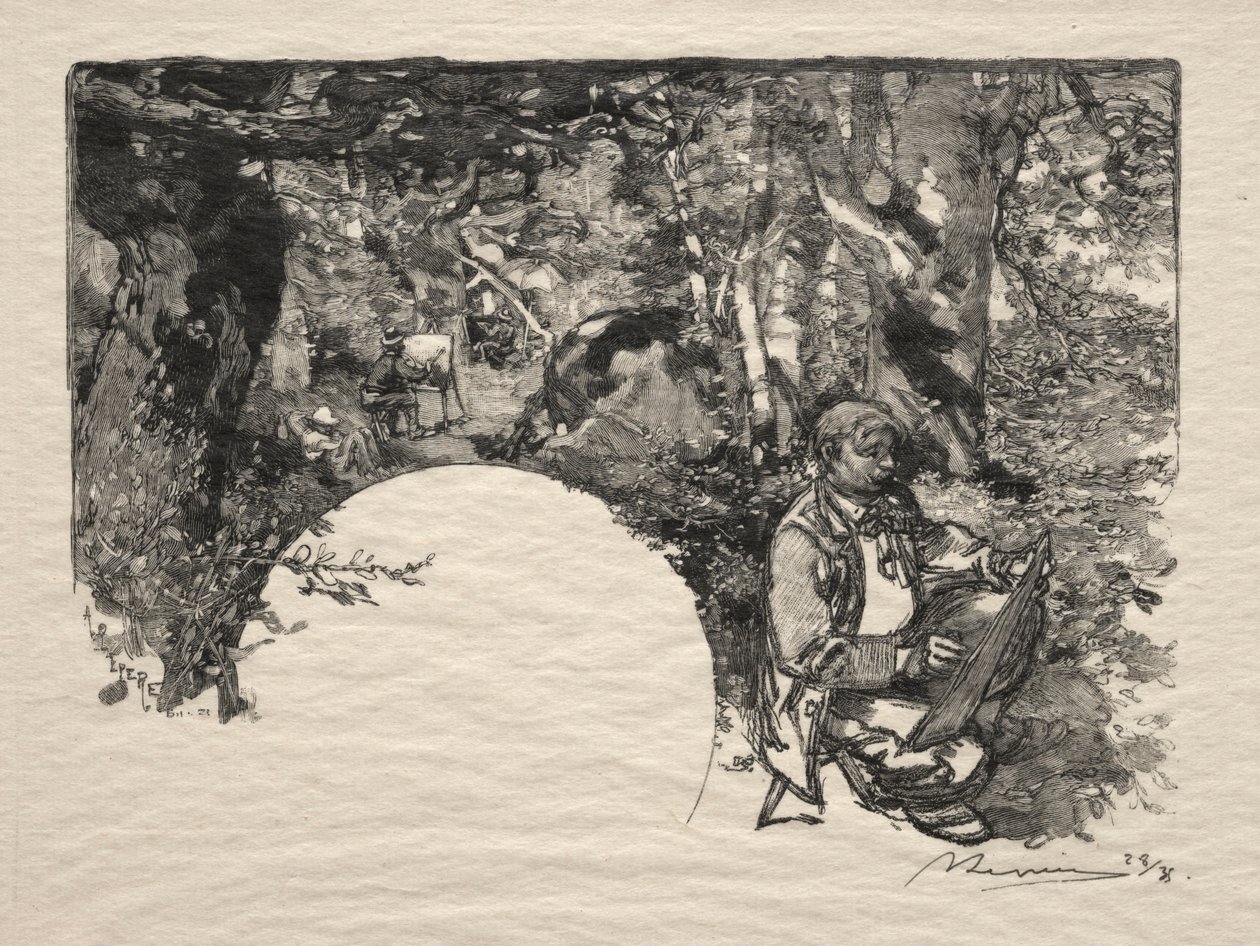 Le Peintres, 1890 de Auguste Louis Lepère