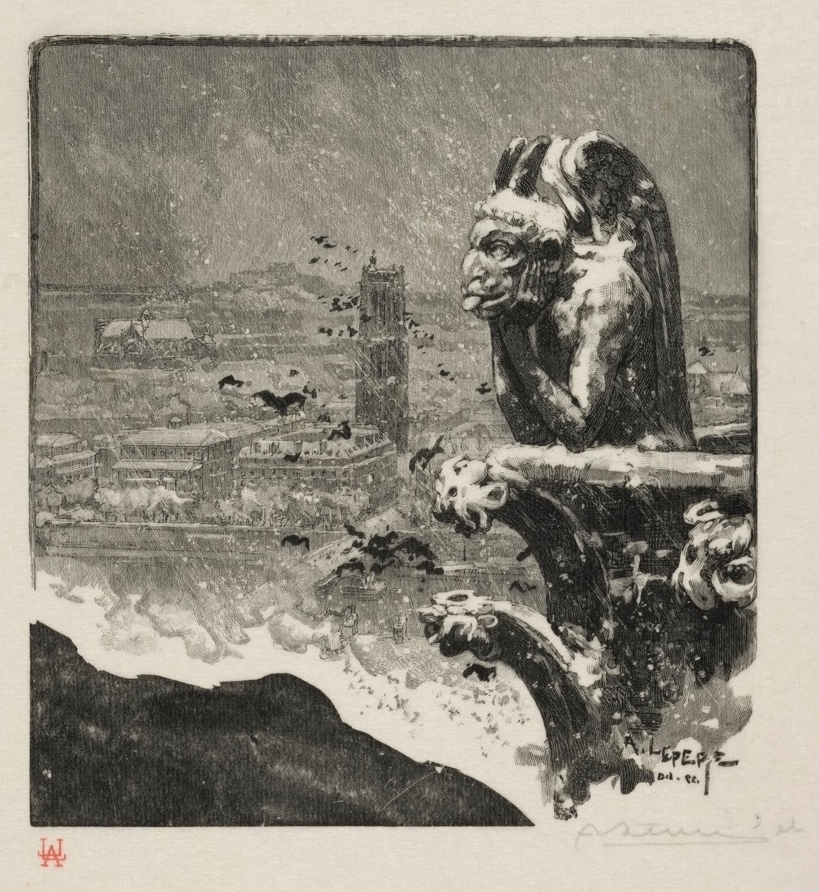 El Stryge de Notre Dame de Auguste Louis Lepère