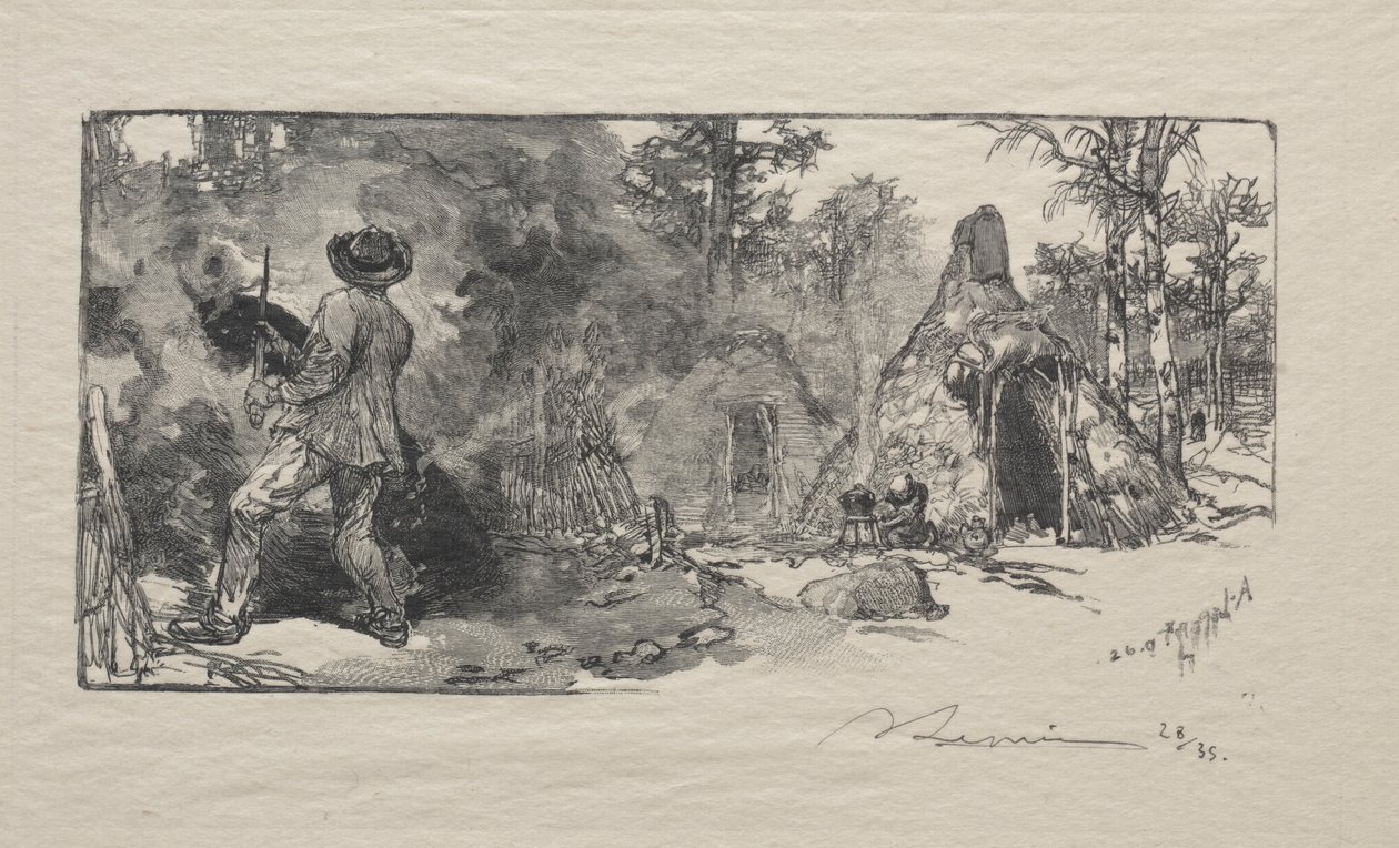 Les Charbonniere, 1887 de Auguste Louis Lepère