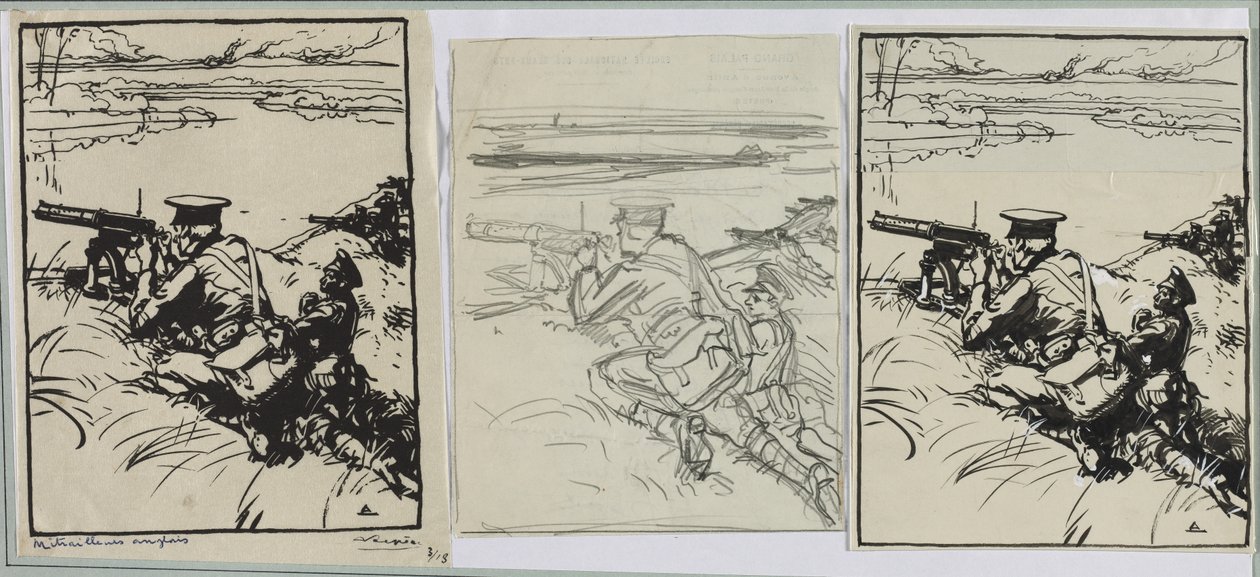 Mitrailleurs ingleses de Auguste Louis Lepère