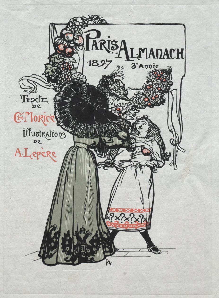 Almanaque de París, 1897: Portada de Auguste Louis Lepère