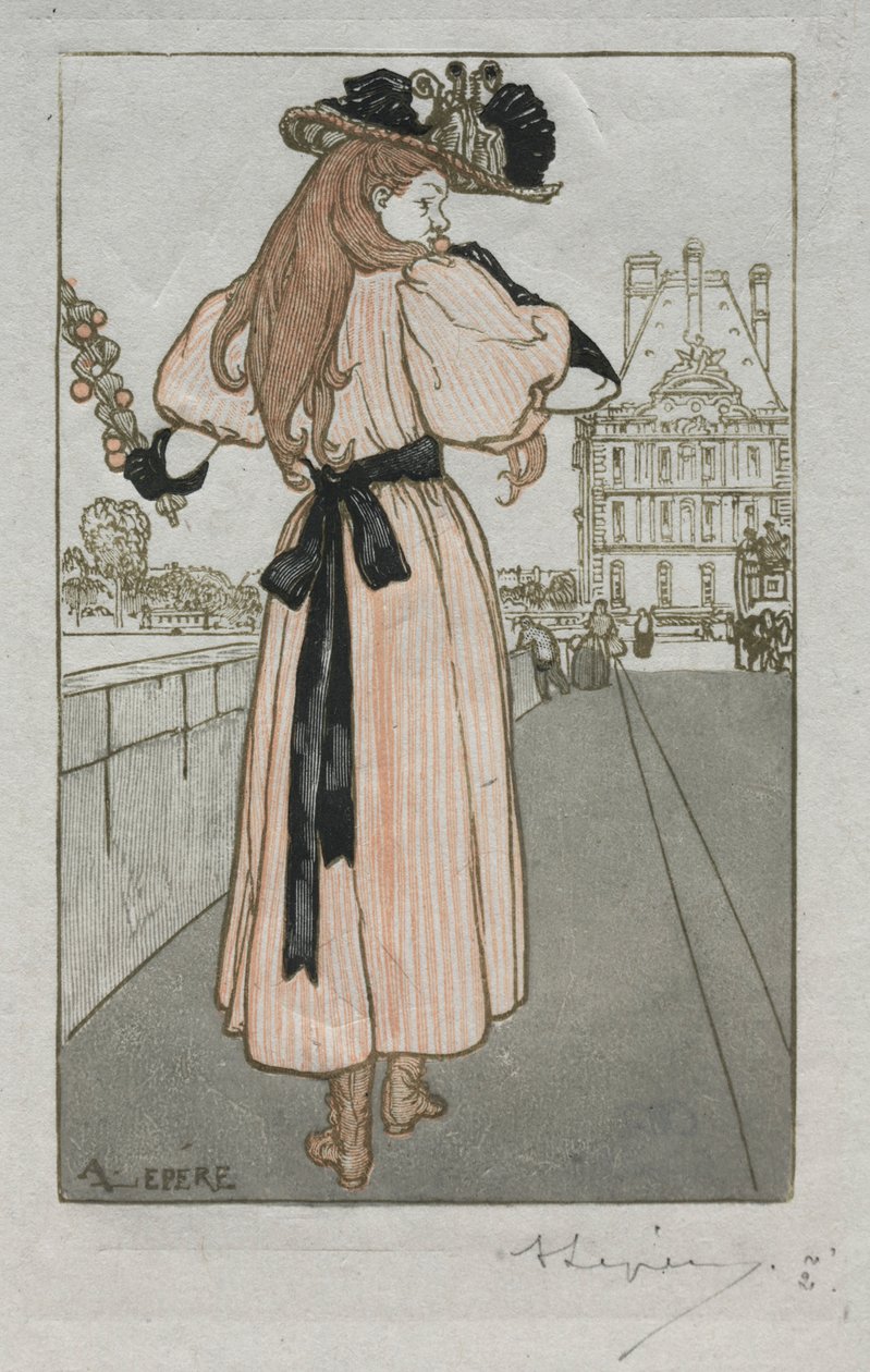 Almanaque de París, 1897: Primavera, 1897 de Auguste Louis Lepère