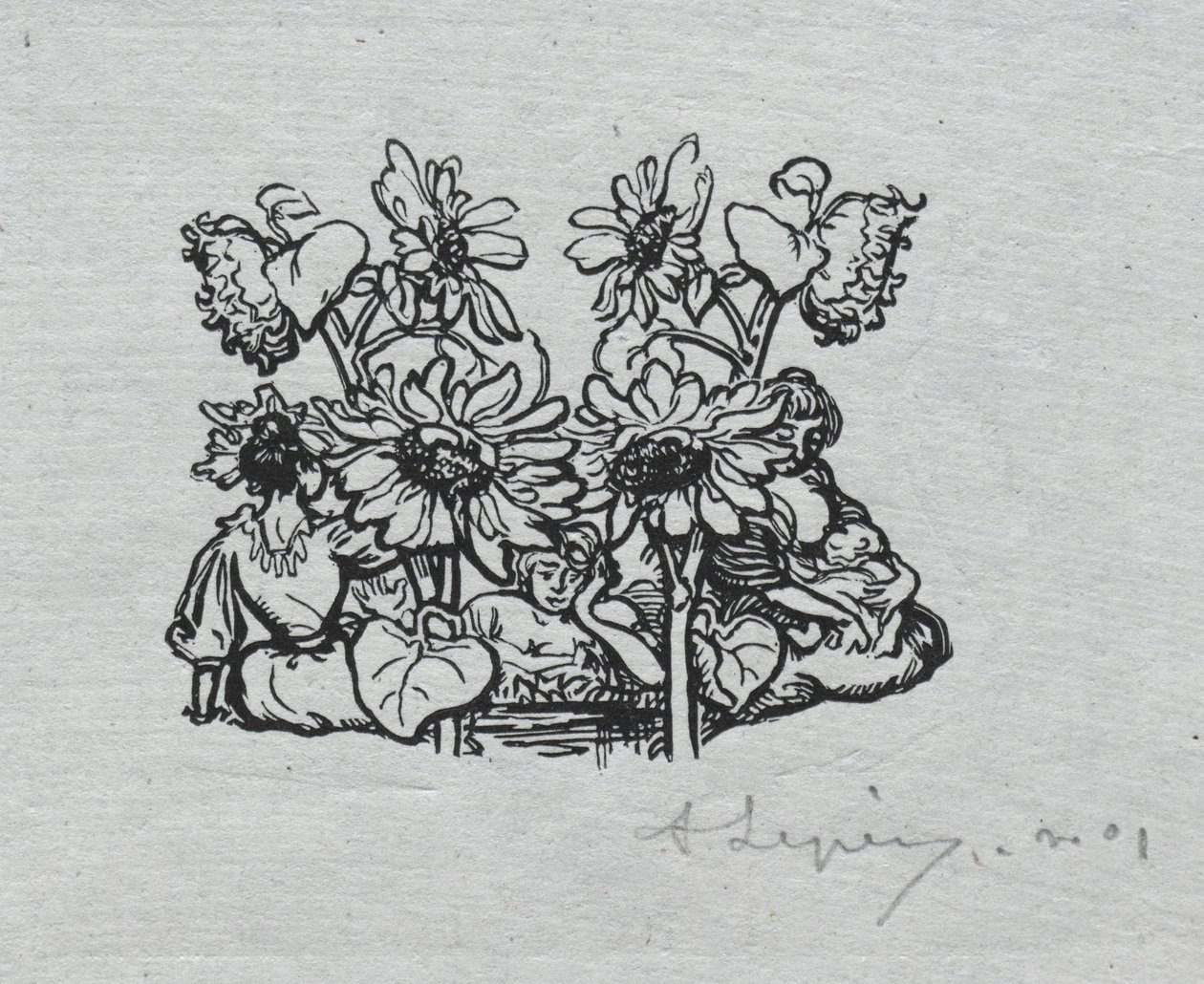 Almanaque de París, 1897: Pie de página, Verano, 1897 de Auguste Louis Lepère