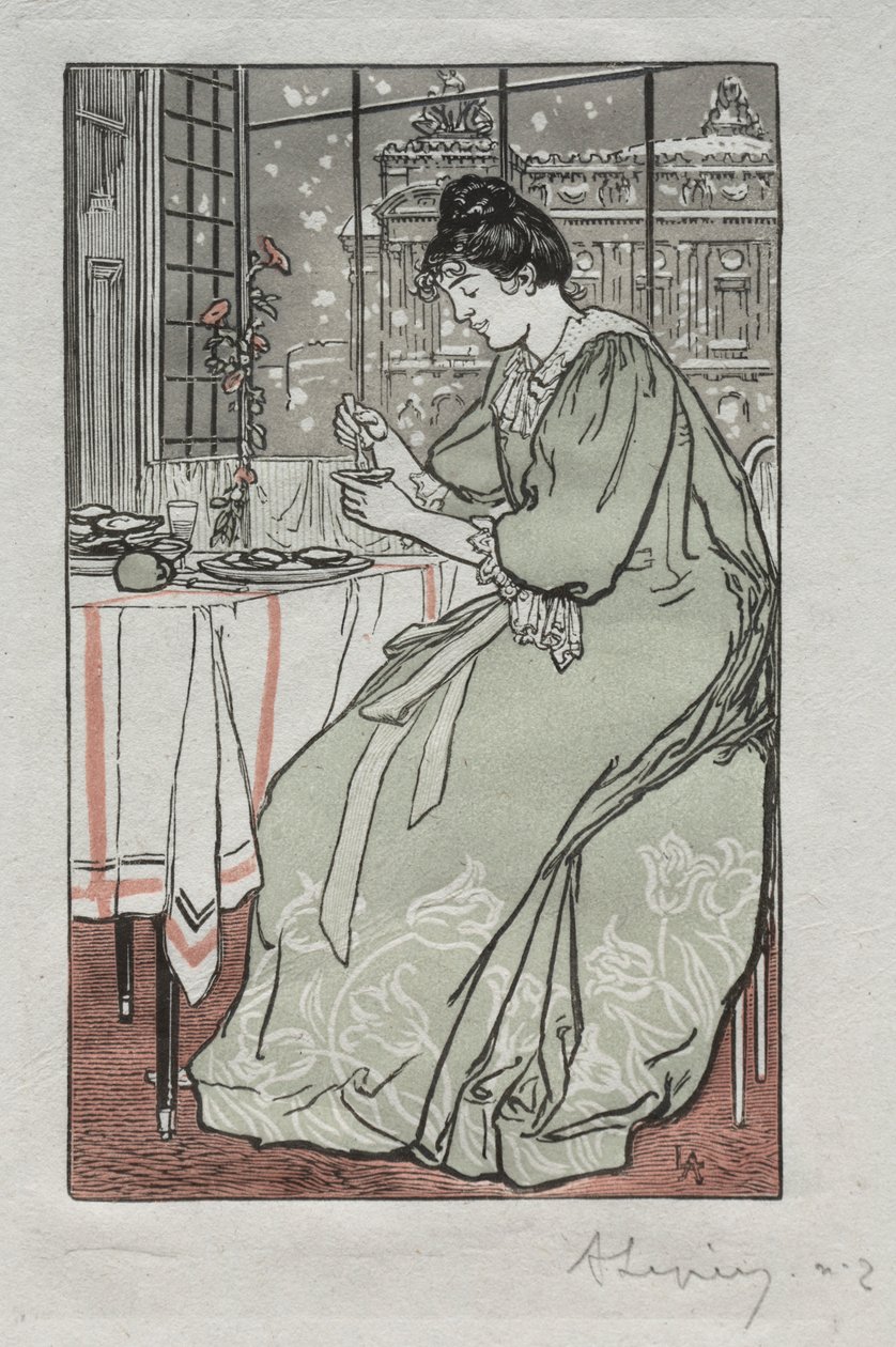 Almanaque de París, 1897: Invierno de Auguste Louis Lepère