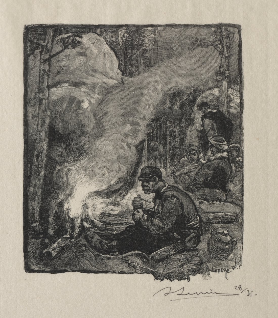 Comida de los Leñadores de Auguste Louis Lepère