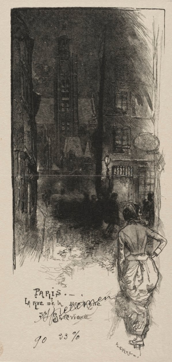 Rue de la Montagne, St. Geneviève de Auguste Louis Lepère