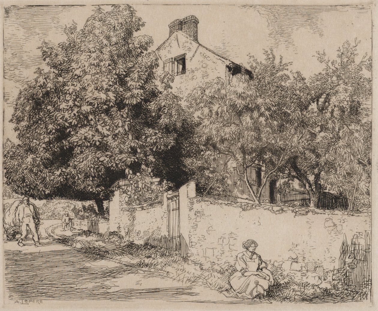 La casa de Madame B., 1915 de Auguste Louis Lepère
