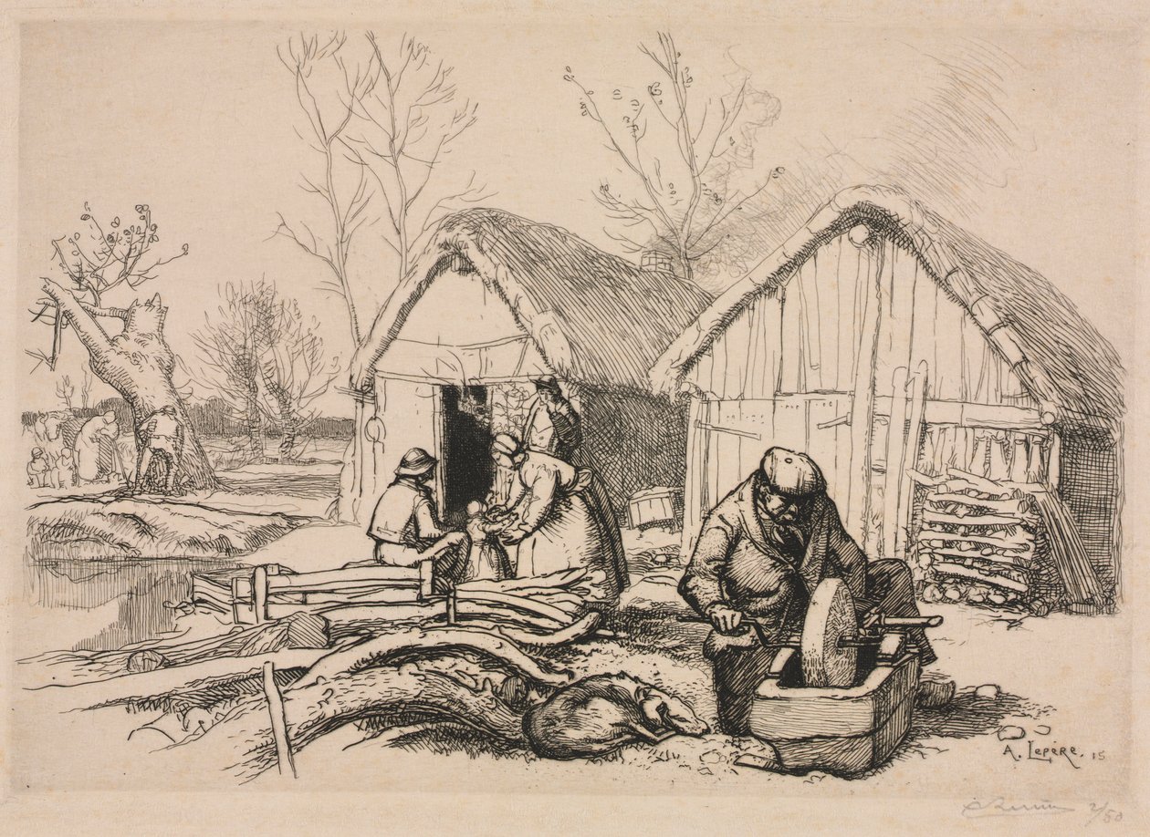 La casa de los leñadores en Vendée, 1915 de Auguste Louis Lepère