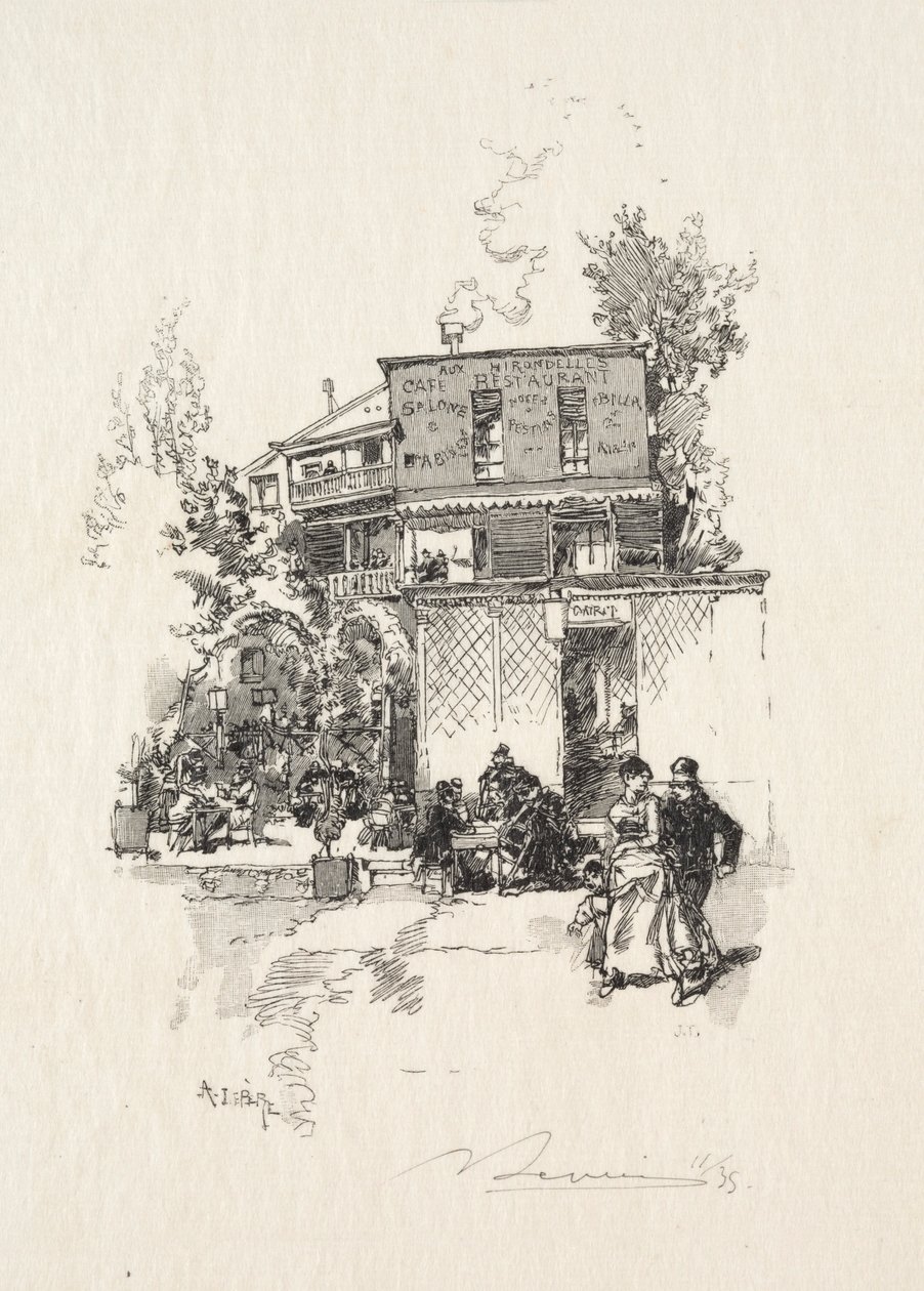 Una Guinguette de Auguste Louis Lepère