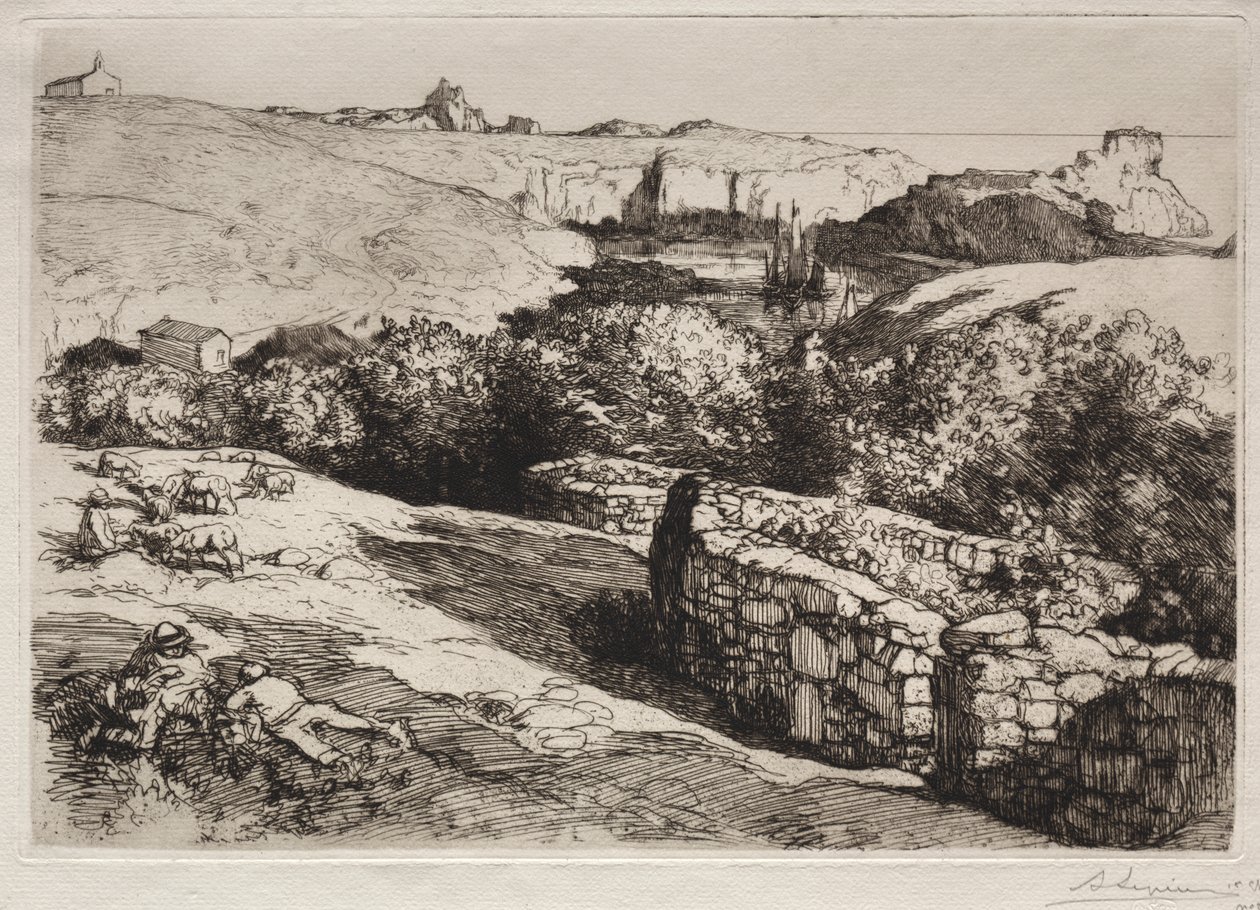Vista del Puerto de la Meule de Auguste Louis Lepère