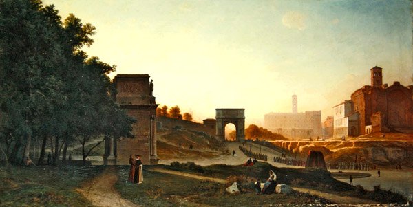 El Foro al atardecer, 1865 de Auguste Paul Charles Anastasi