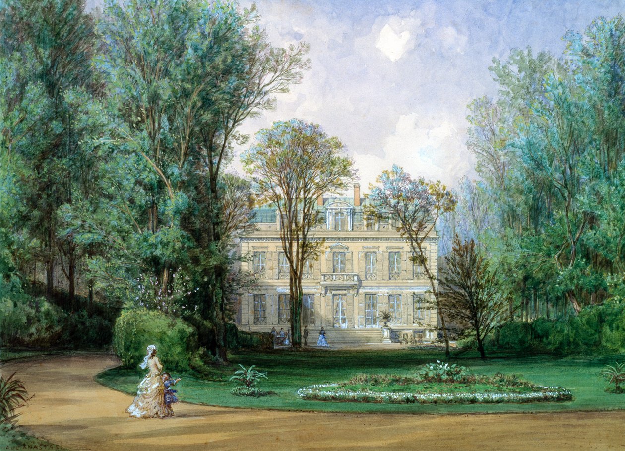 El Hotel Rainbeaux, Avenue des Champs Elysees y 57 Rue de Ponthieu, París, 1868 de Auguste Paul Charles Anastasi
