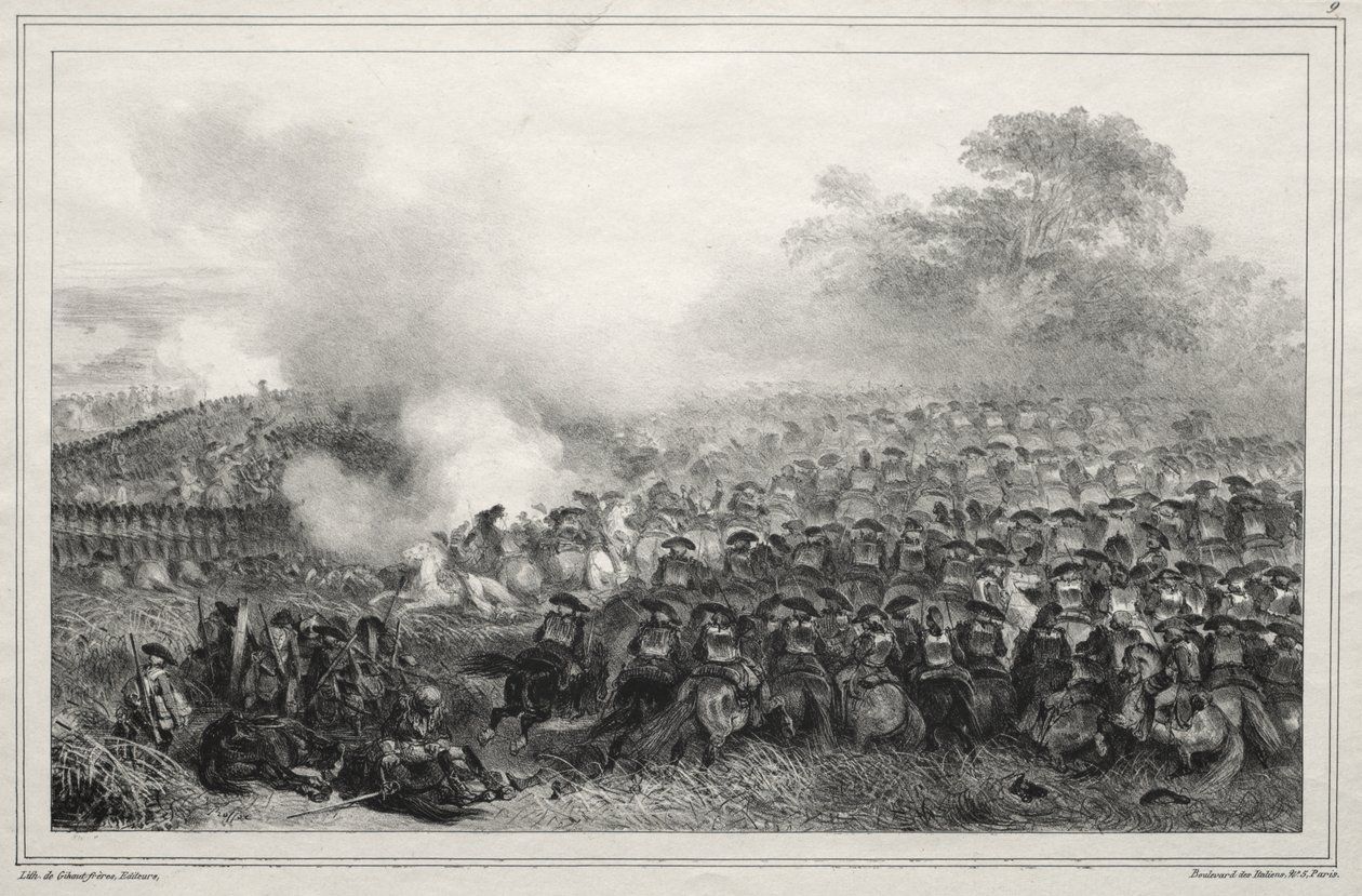 Álbum de 1835: Carré enfoncé... de Auguste Raffet