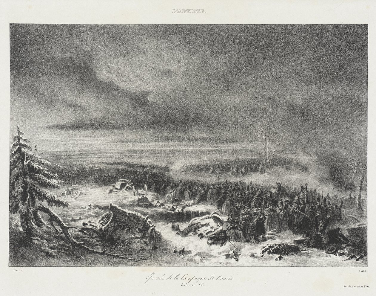Episodio de la Campaña de Rusia - Salón de 1836 de Auguste Raffet