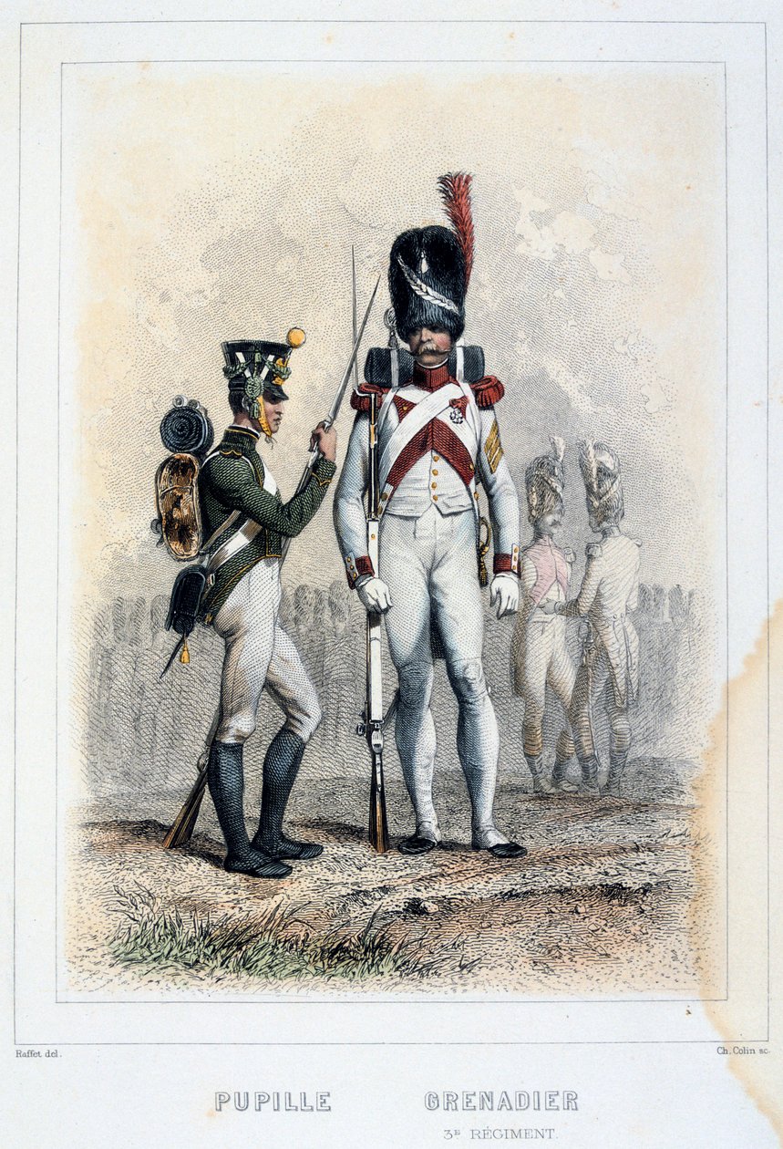Granadero y alumno del 3er Regimiento, 1859 de Auguste Raffet