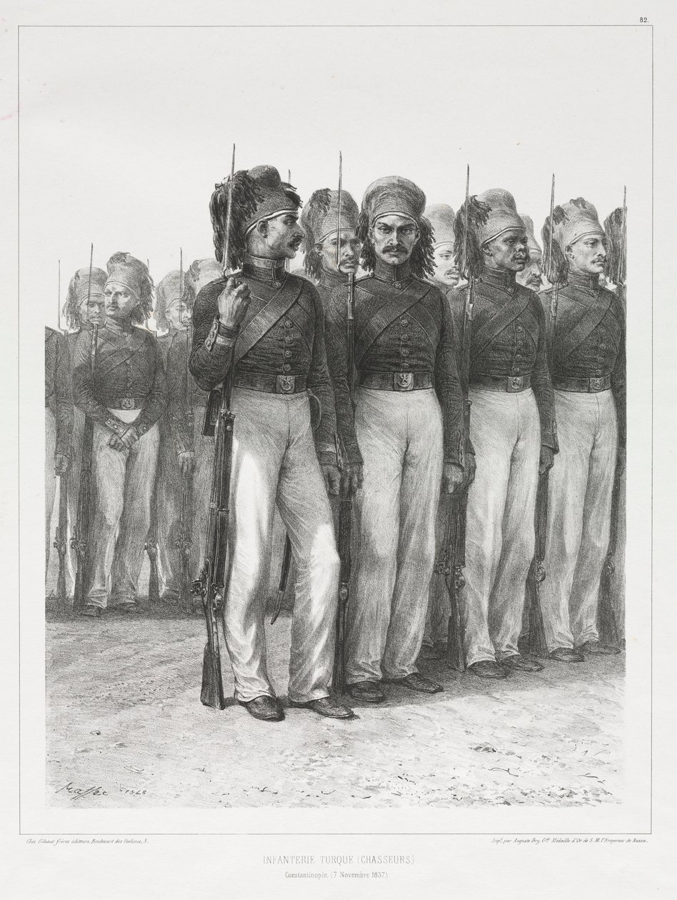 Infantería turca, cazadores de Auguste Raffet