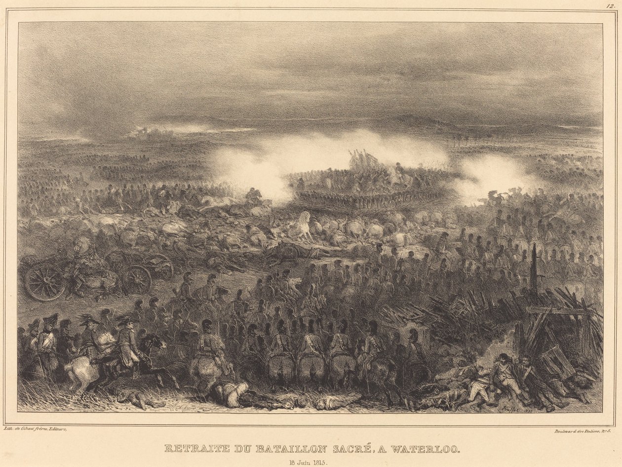 Retirada en Waterloo de Auguste Raffet