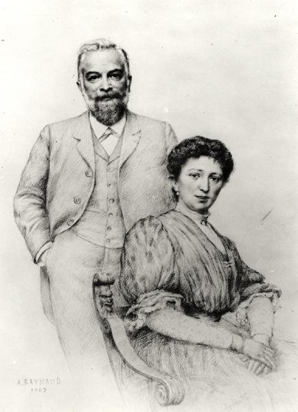 Adolphe Giraudon (1849-1929) y su esposa, Claire, 1907 de Auguste Raynaud