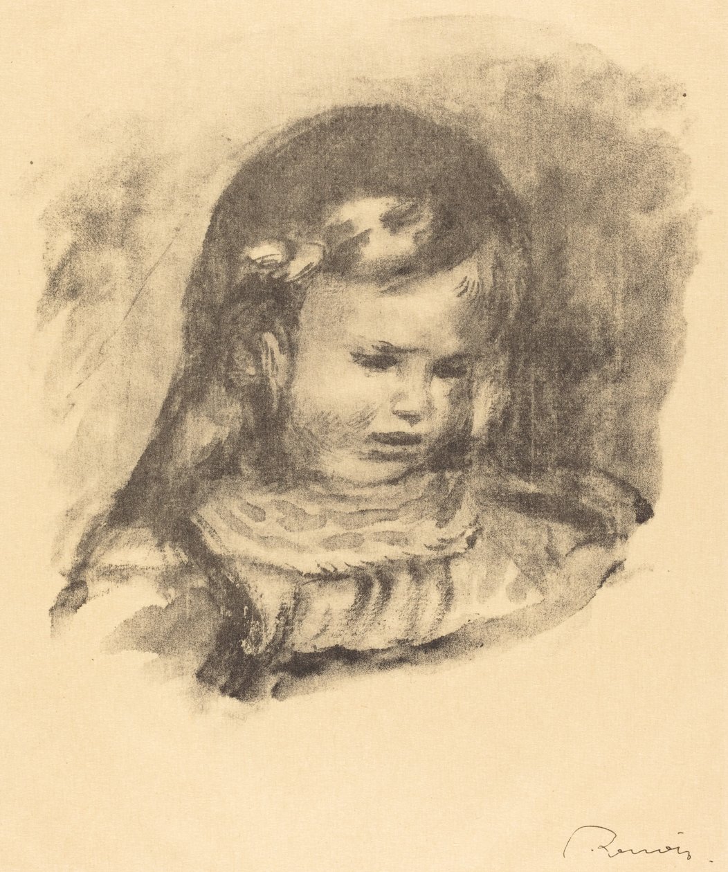 Claude Renoir, cabeza baja de Auguste Renoir