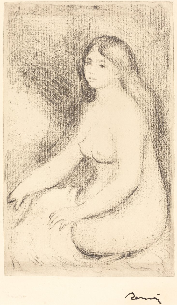 Bañista sentada de Auguste Renoir
