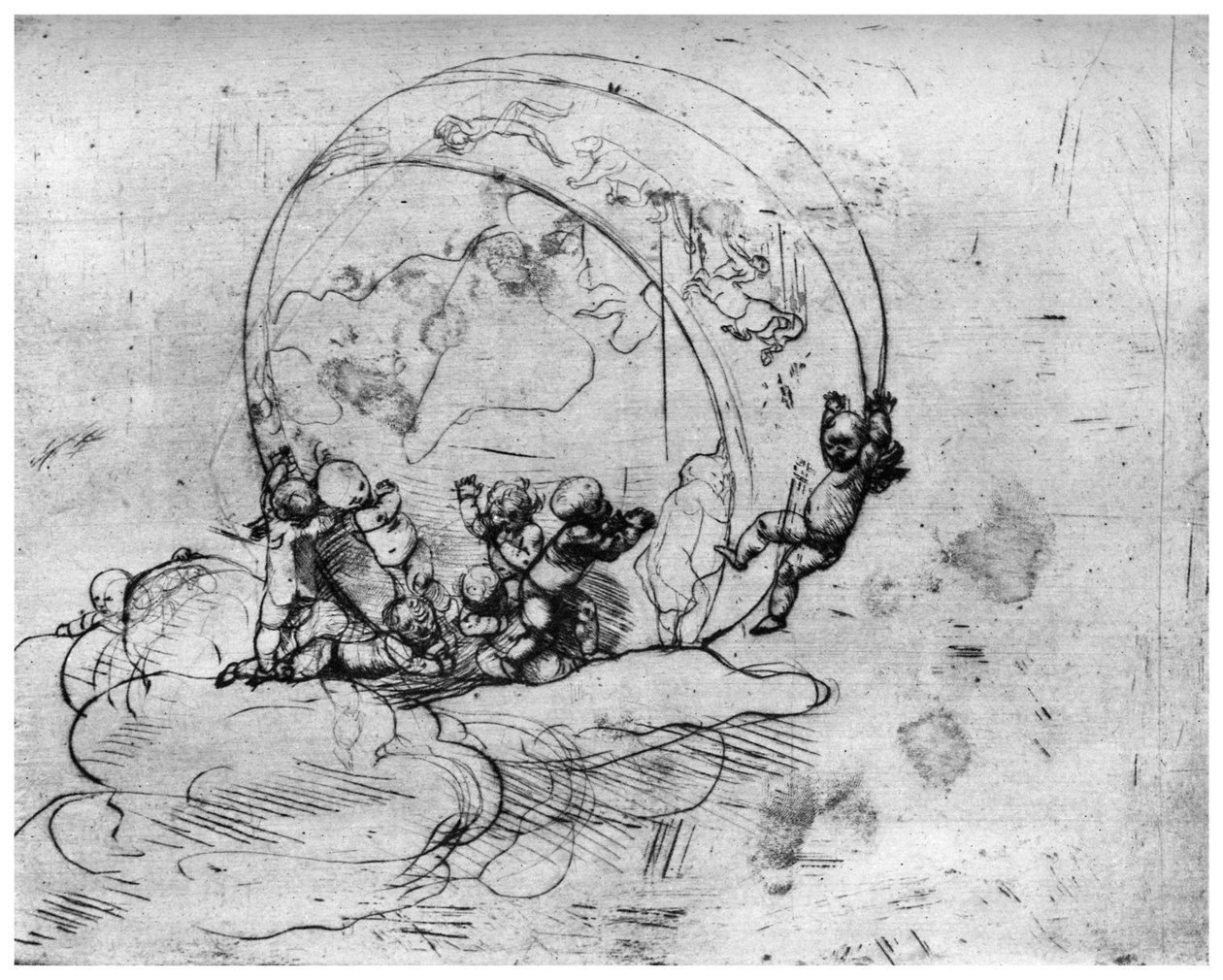 El Amor Conduciendo el Mundo, c. 1860-1910 de Auguste Rodin