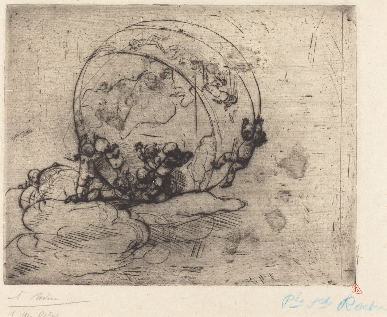 Los amores conduciendo el mundo de Auguste Rodin