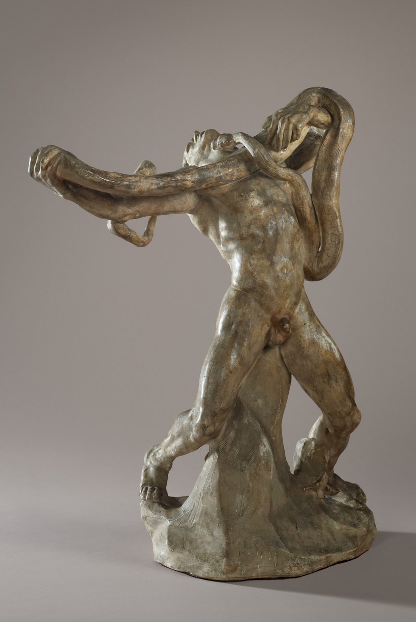 Hombre con Serpiente, c.1886 de Auguste Rodin