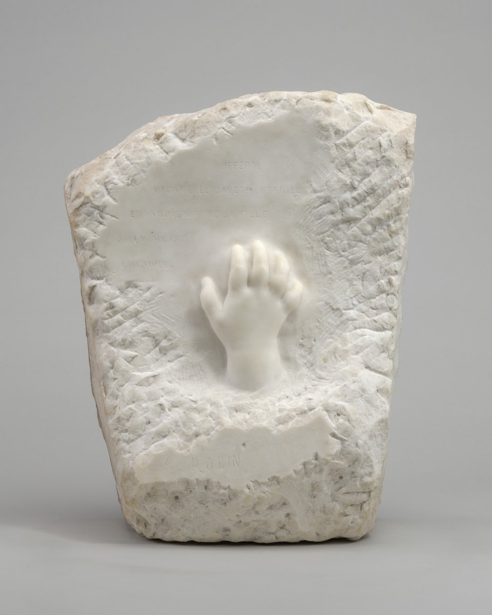 Relieve conmemorativo de la mano de un niño, 1908 de Auguste Rodin