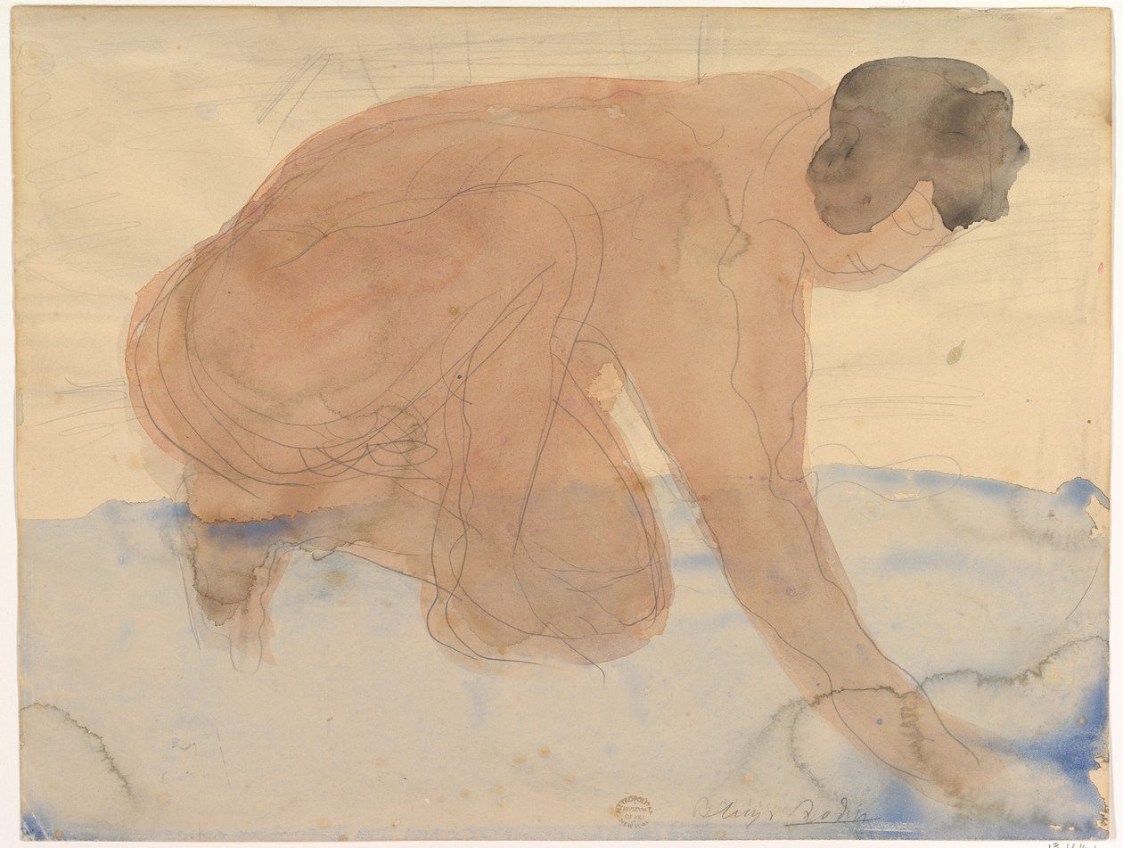 Figura desnuda a cuatro patas (el verdugo) de Auguste Rodin